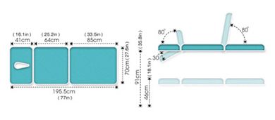 3 Section Therapeutic Table, no drop end - ME4400  #5
